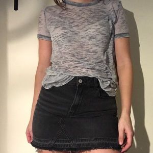 Grey distressed T-shirt